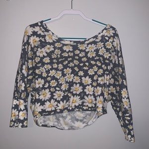 Daisy Print Crop Top